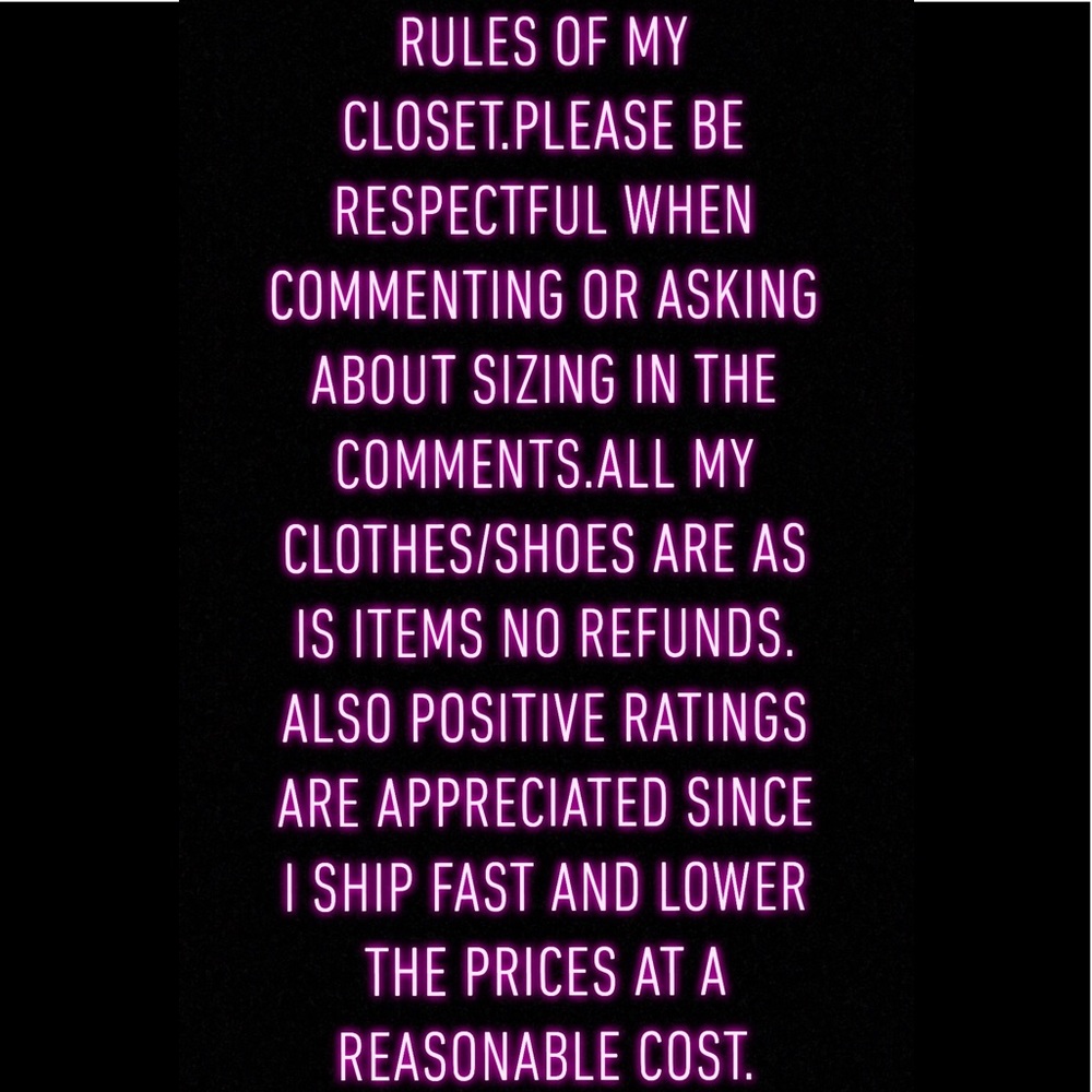 Rules of my closet
